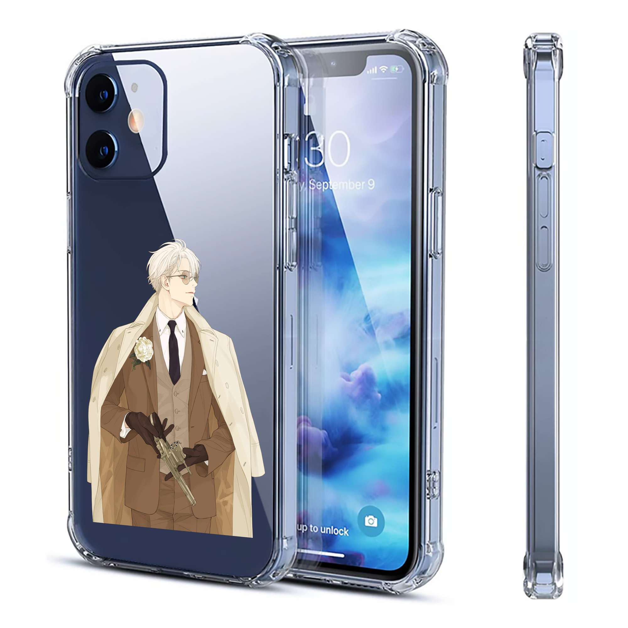 （画像用） 呪術廻戦 Jujutsu Kaisen 【iPhone 12シリーズ対応】透明スマホケース（クリアソフトケース）